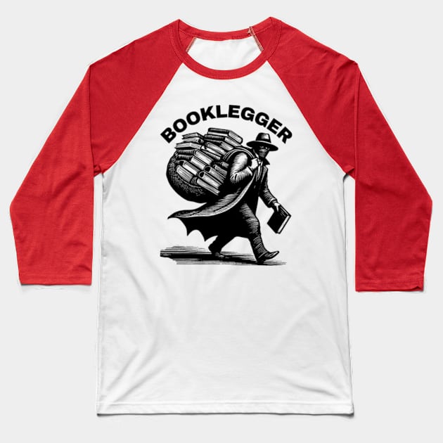 Booklegger Baseball T-Shirt by Desert Owl Designs